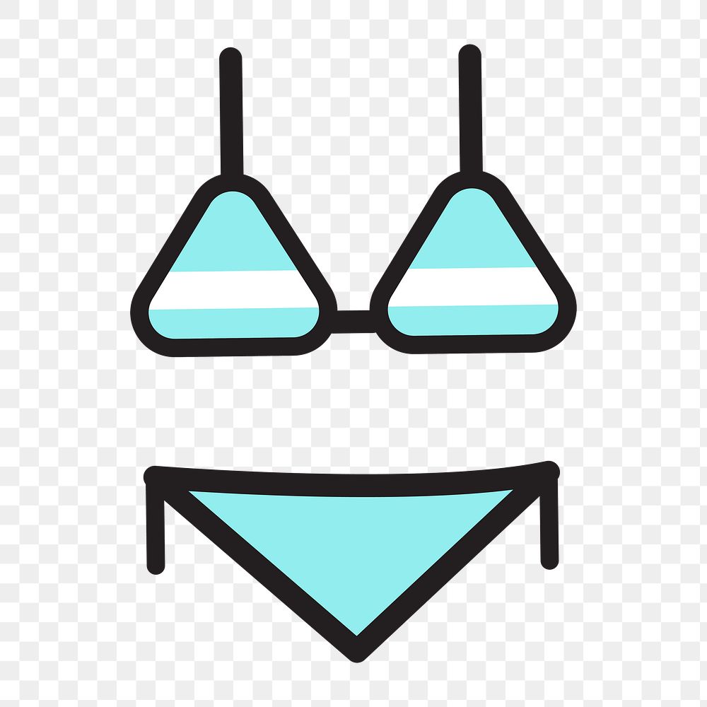Bikini icon png,  transparent background 