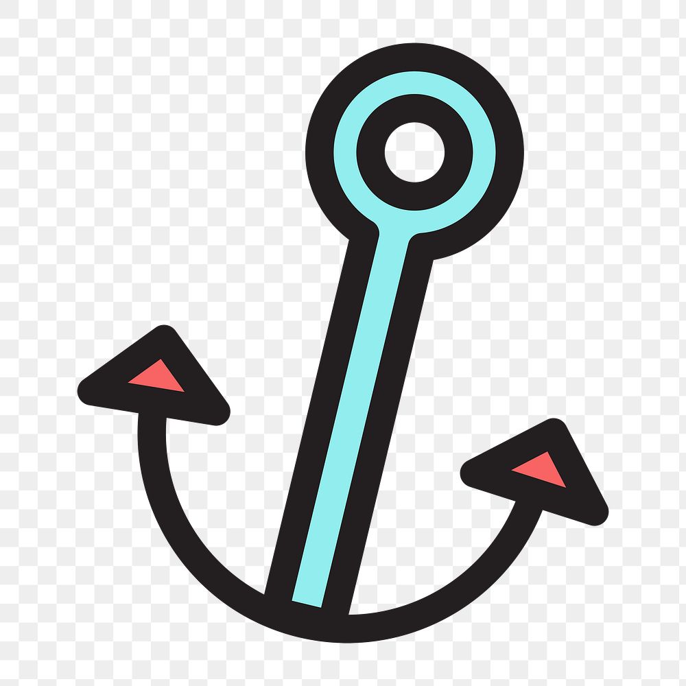 Anchor icon png, transparent background 