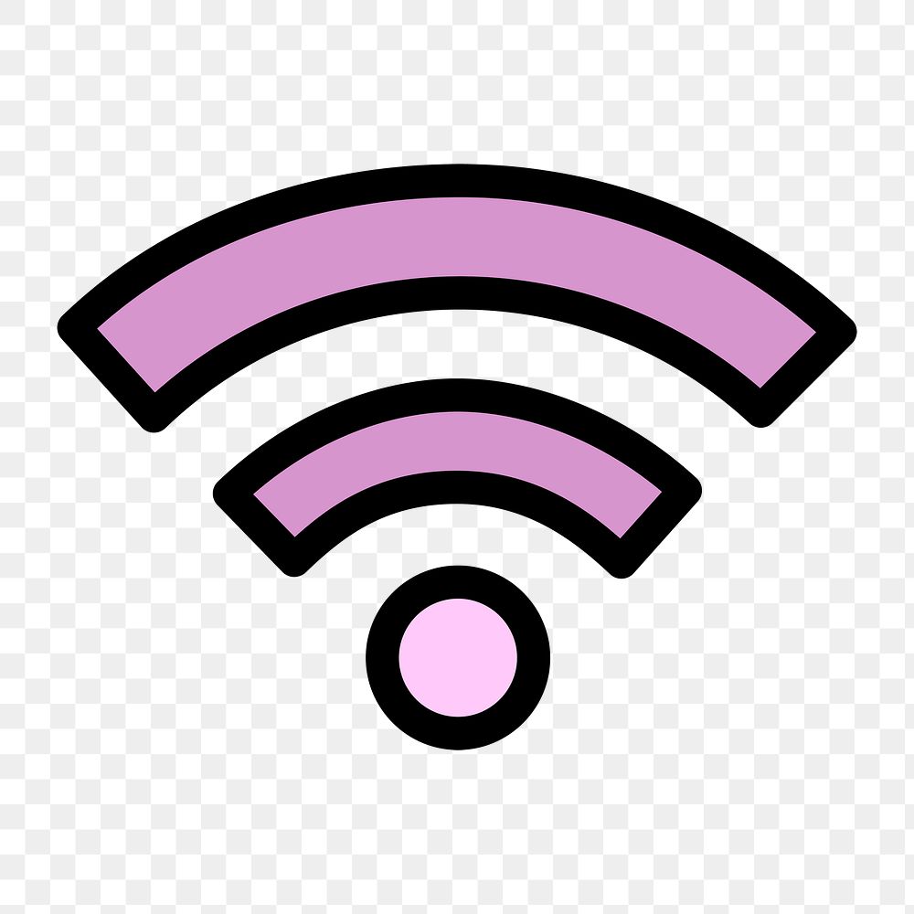 Wifi internet icon png,  transparent background 