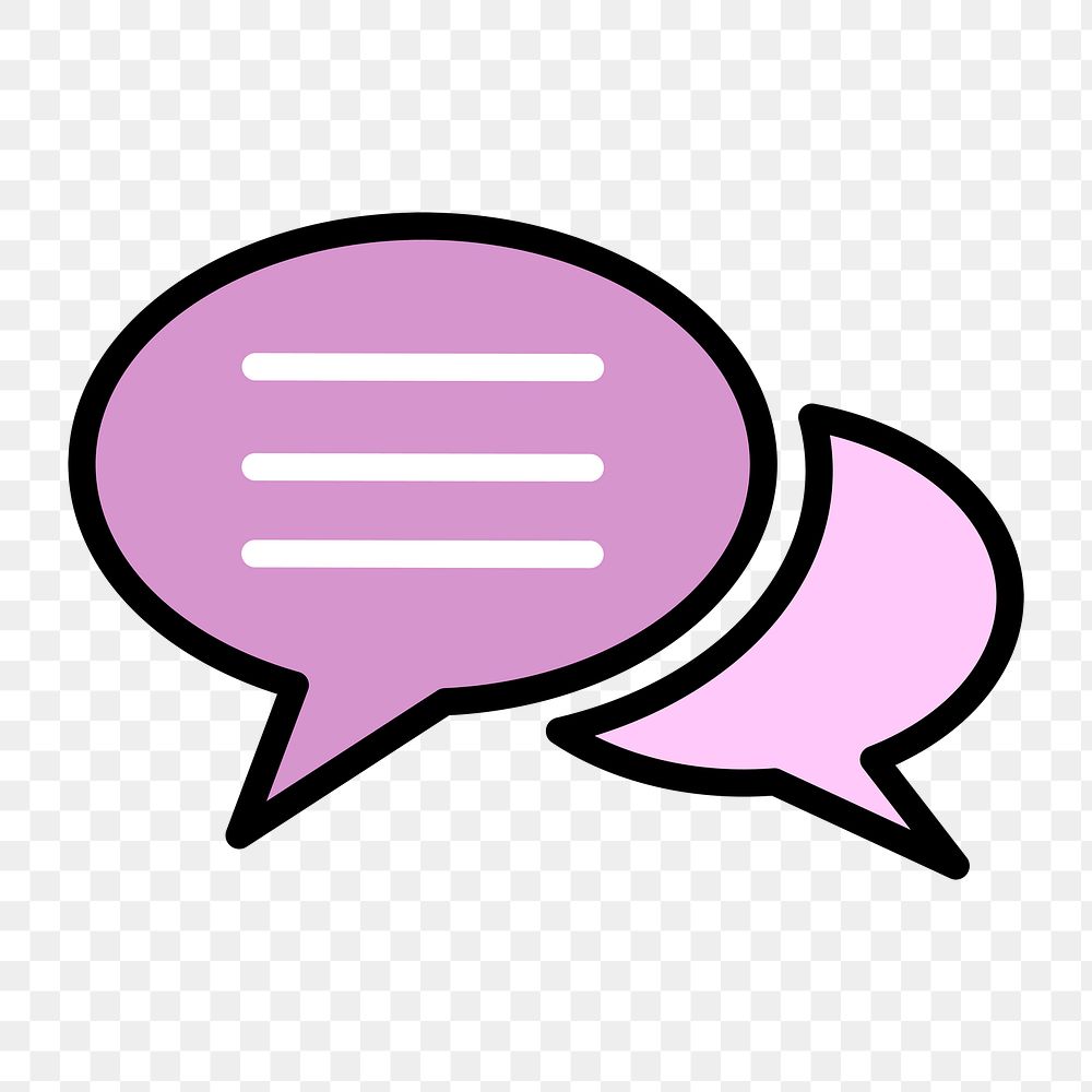 Speech bubble icon png,  transparent background 