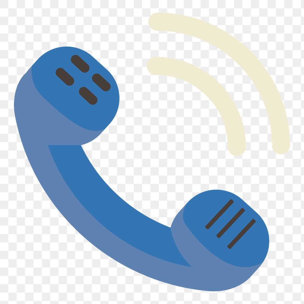 Telephone png icon, transparent background