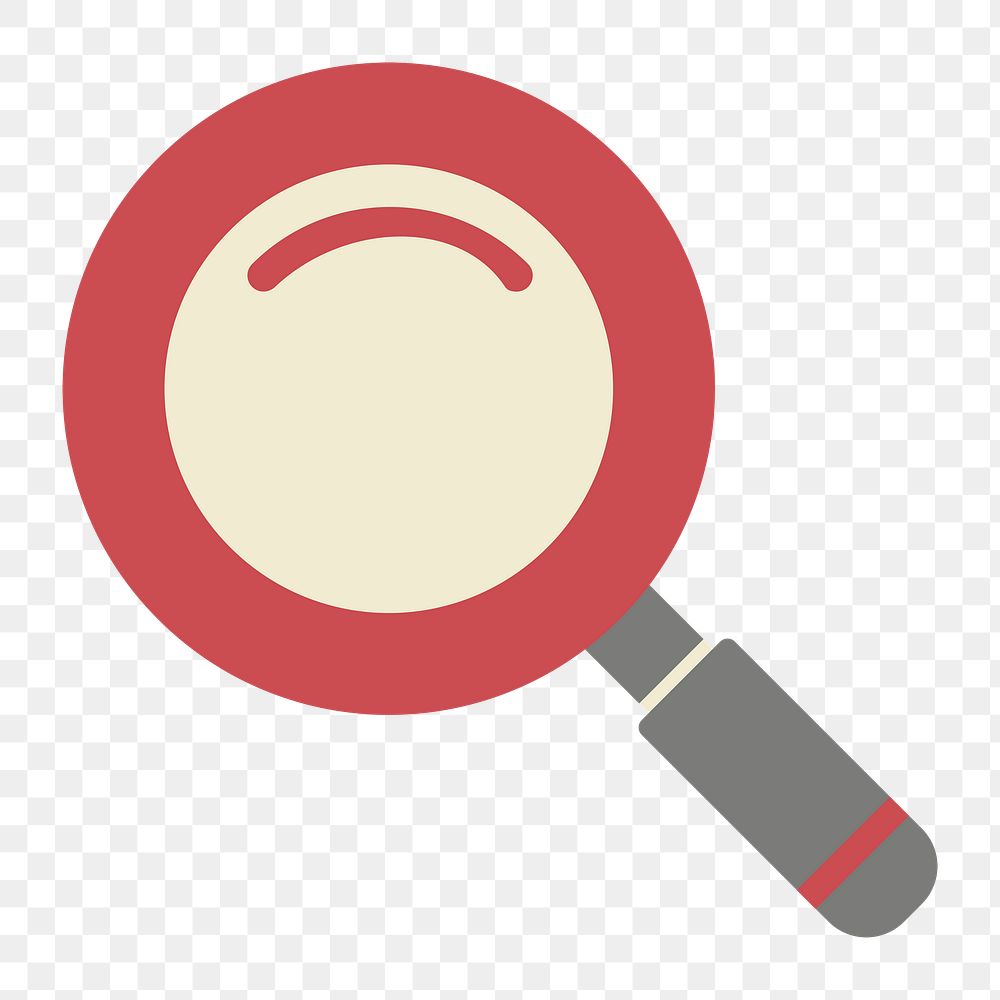 Magnifying glass icon png, transparent background 