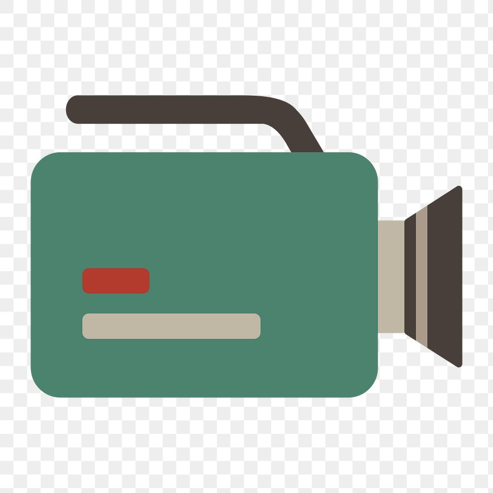 Video camera icon png,  transparent background 