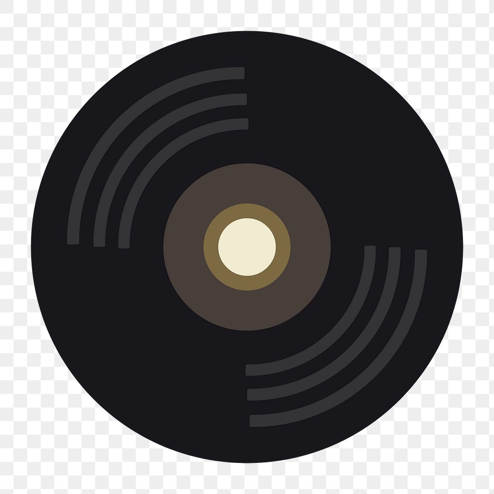 Vinyl disc icon png,  transparent background 