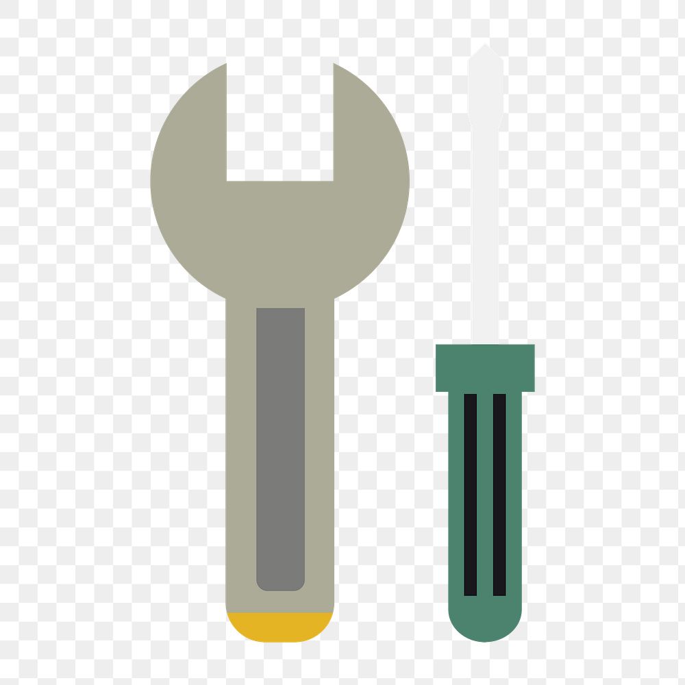 Tools equipment icon png,  transparent background 