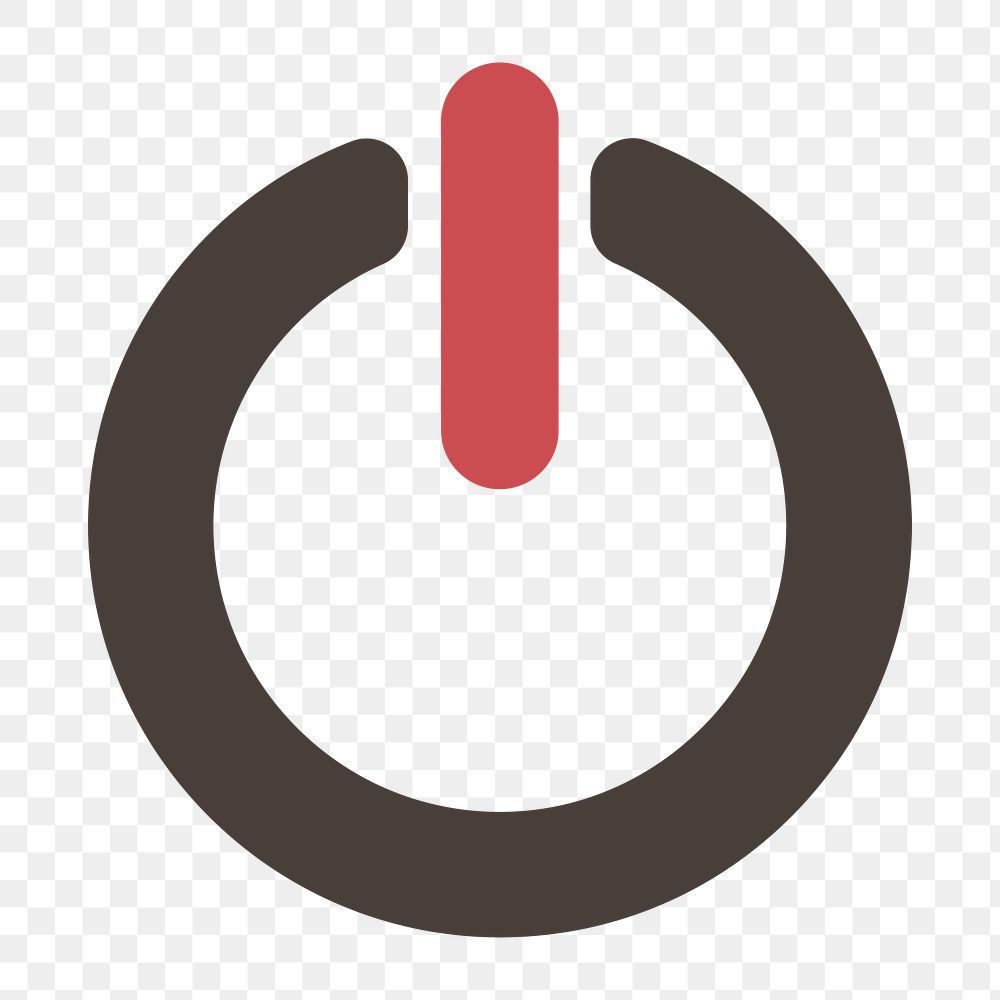 Power button icon png,  transparent background 