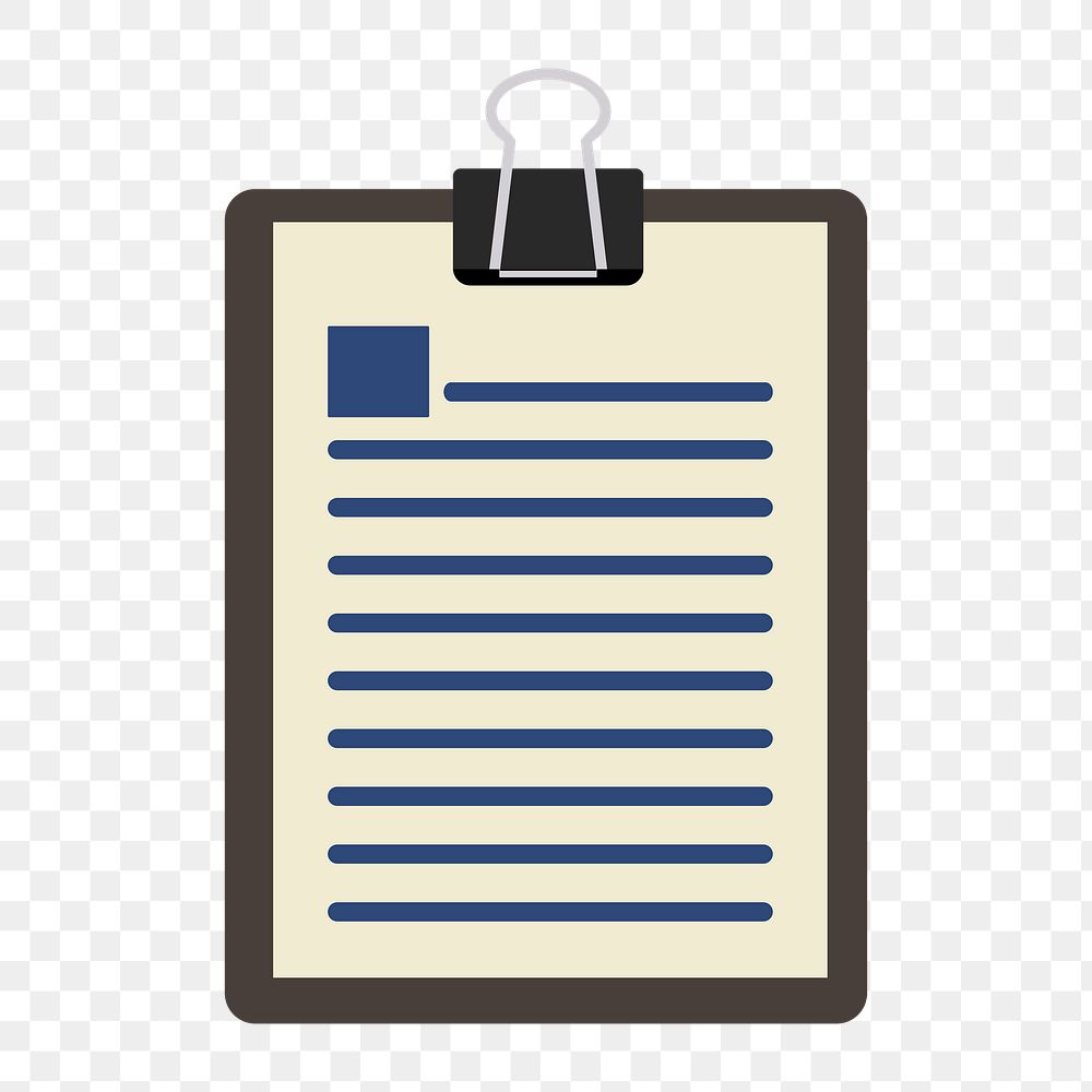 Paper clipboard icon png,  transparent background 