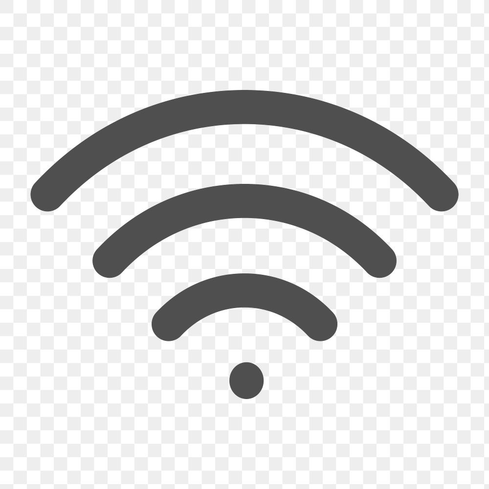 Wifi internet icon png,  transparent background 