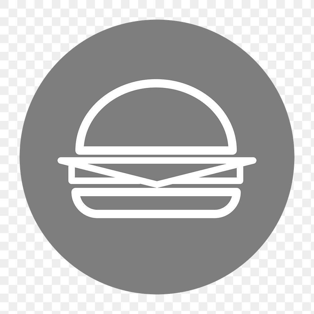 Png hamburger icon element, transparent background