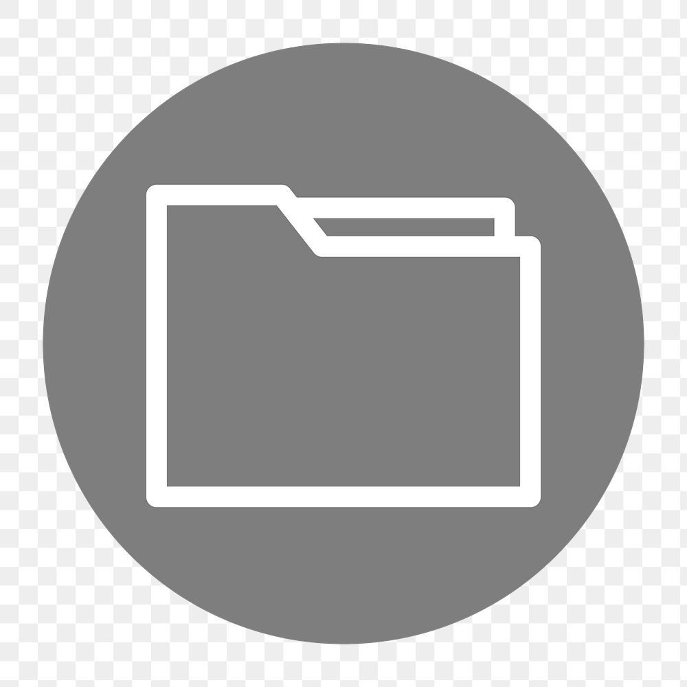 Png folder icon element, transparent background