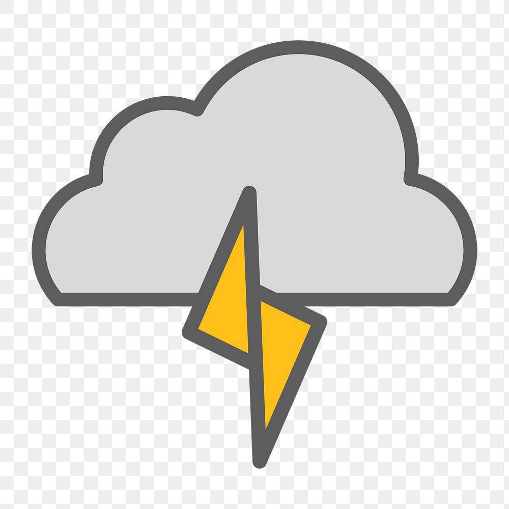 Thundercloud icon png,  transparent background 
