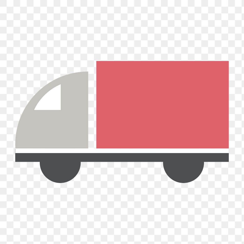 Truckload icon png, delivery illustration on  transparent background 