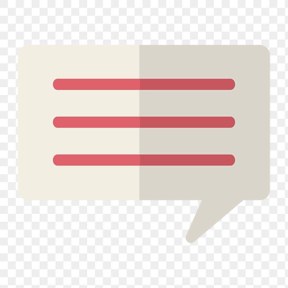Speech bubble icon png, folded paper texture on transparent background 