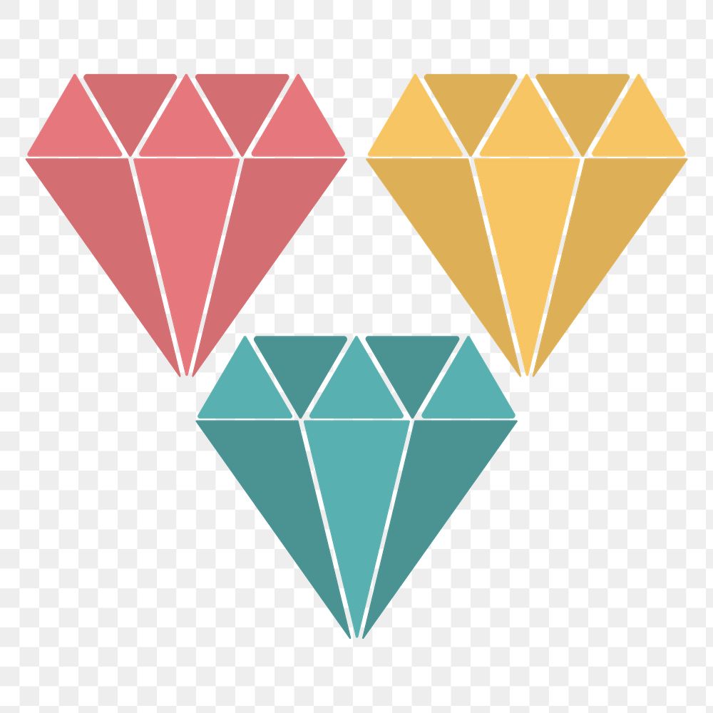 Diamonds png icon, transparent background
