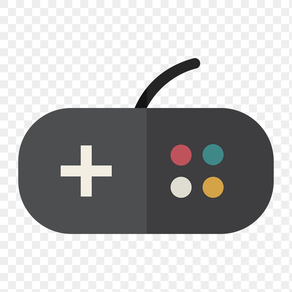 Gaming console icon png, gadget illustration on transparent background 