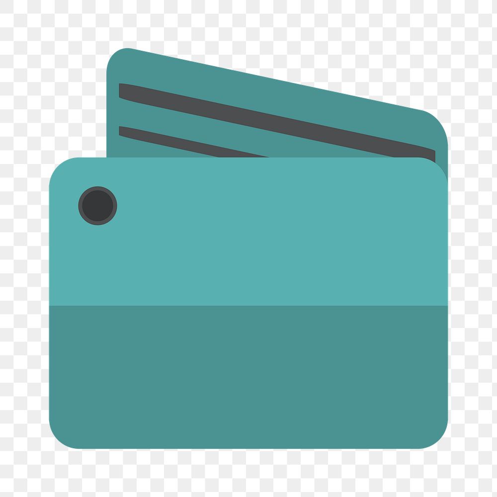 Wallet png icon, transparent background