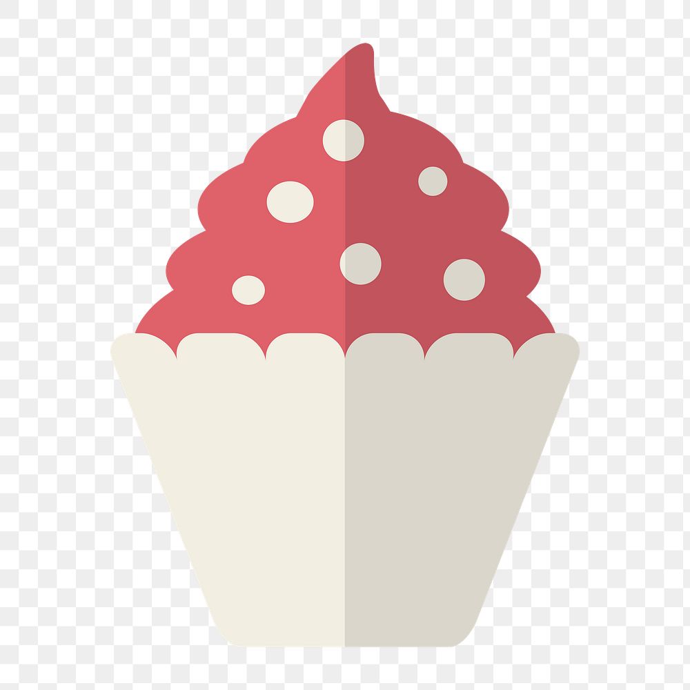 Cupcake icon png,  transparent background 