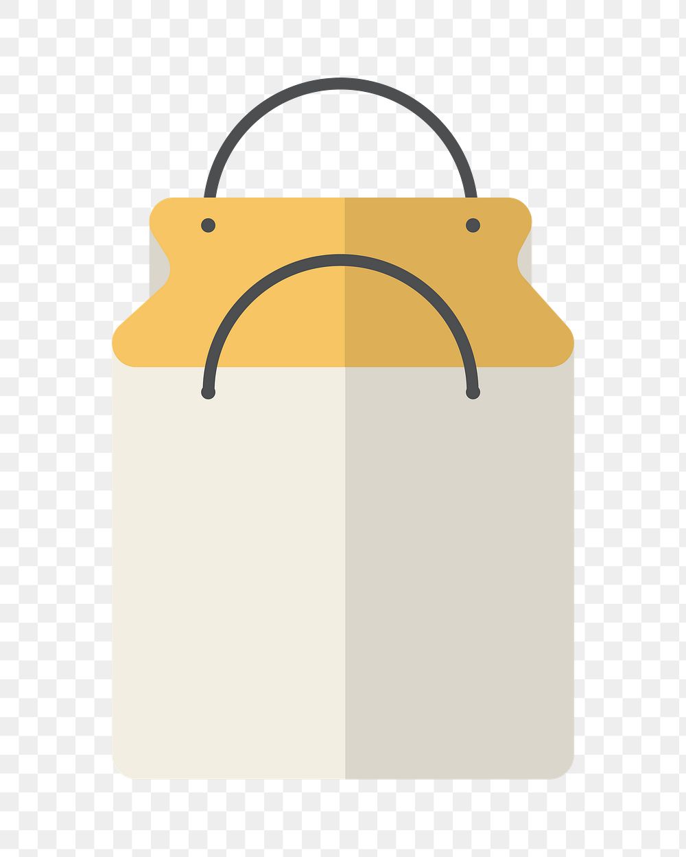 Shopping bag png icon, transparent background