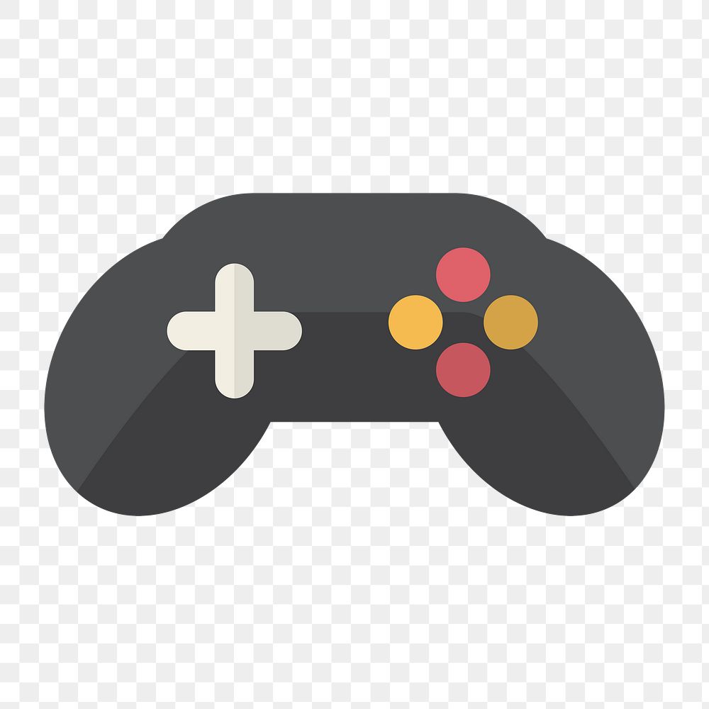 Gaming console icon png, graphic illustration on transparent background 