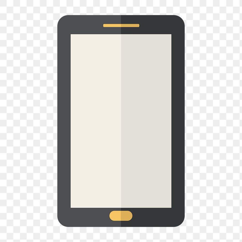 Mobile phone icon png, digital device illustration on transparent background 