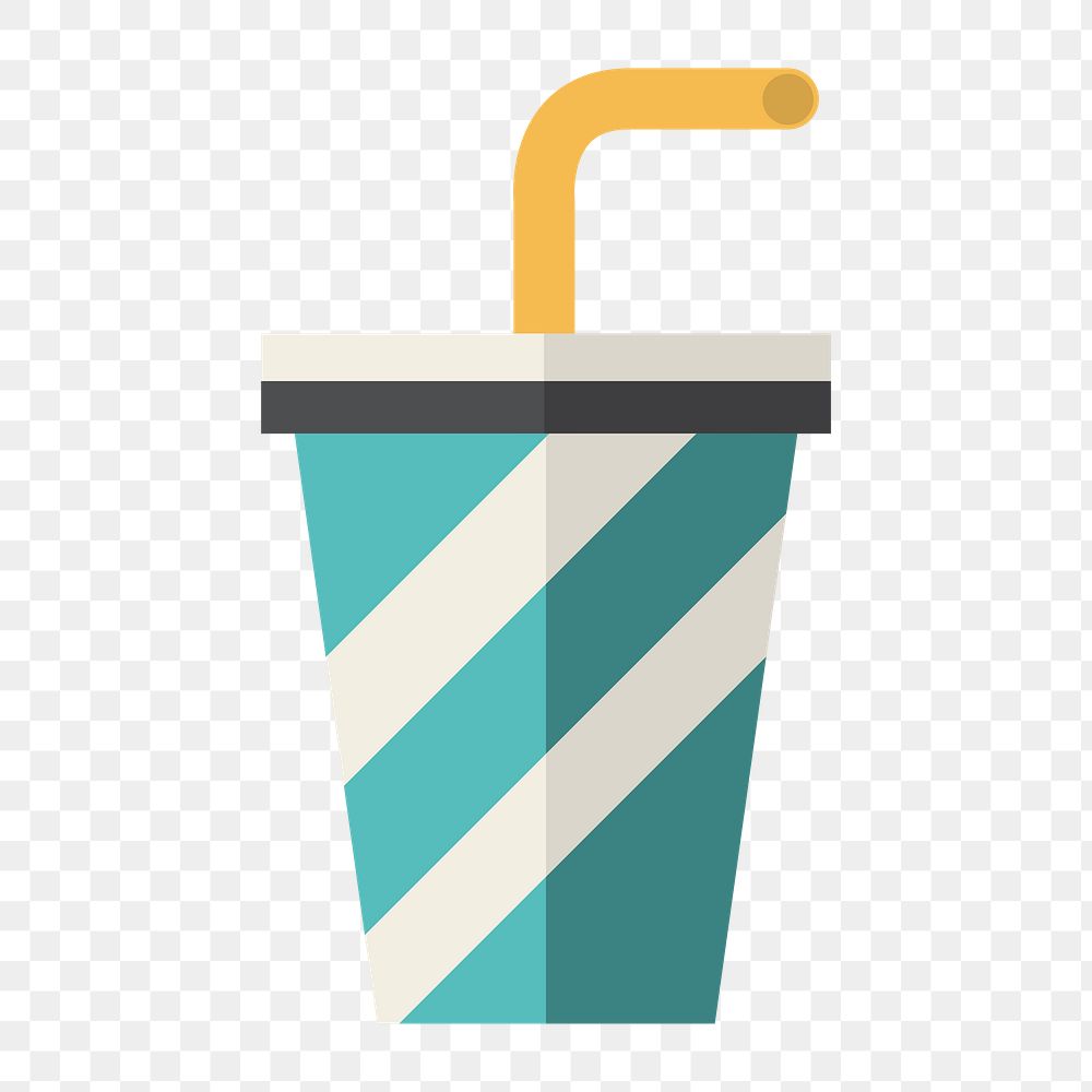 Cold beverage icon png,  transparent background 
