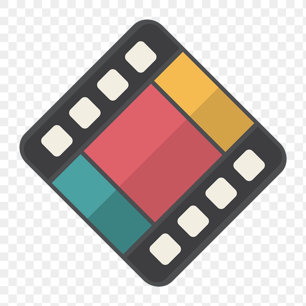 Film reel png icon, transparent background