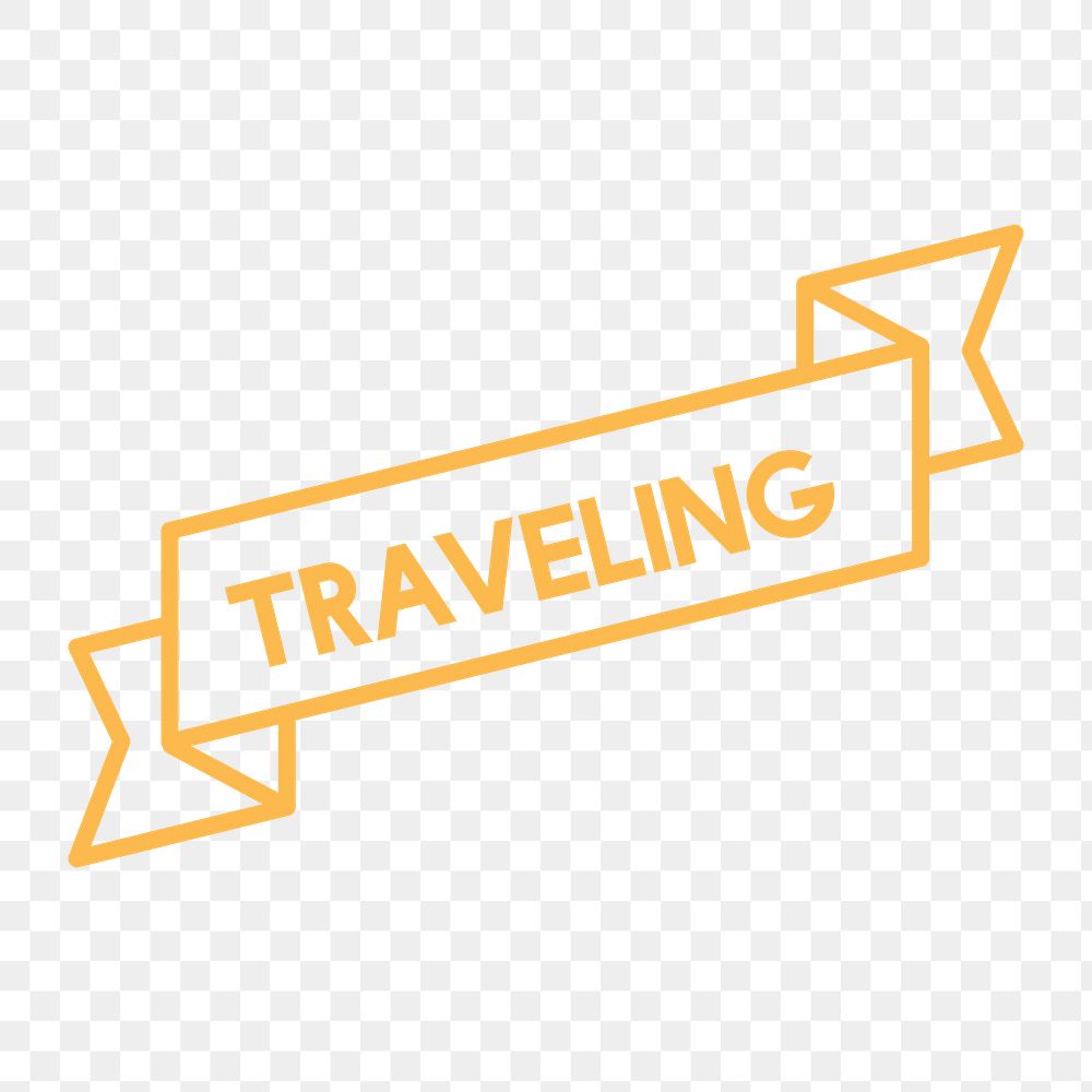 Travel badge png, transparent background