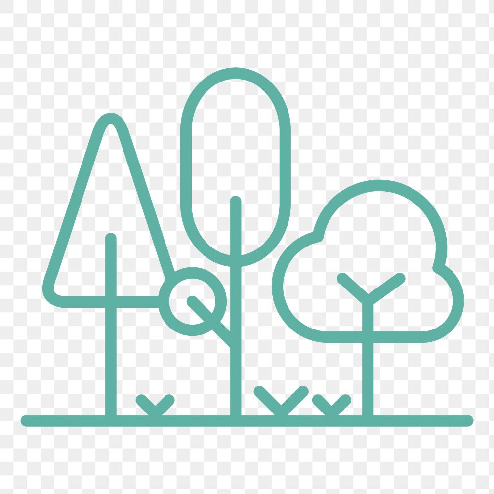 Forest icon png, transparent background