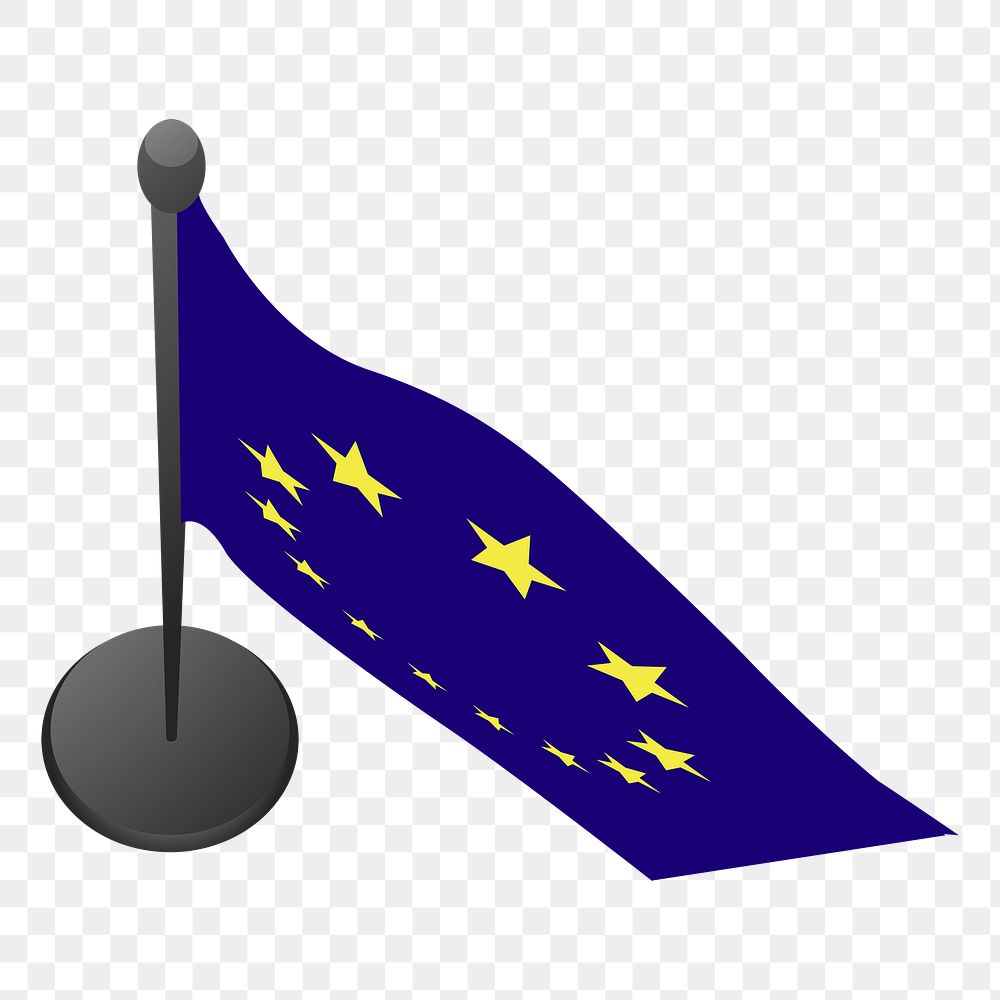 European Union flag png, transparent background