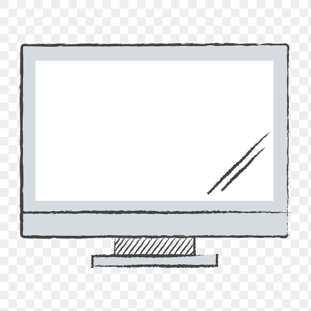 Png gray computer icon, transparent background