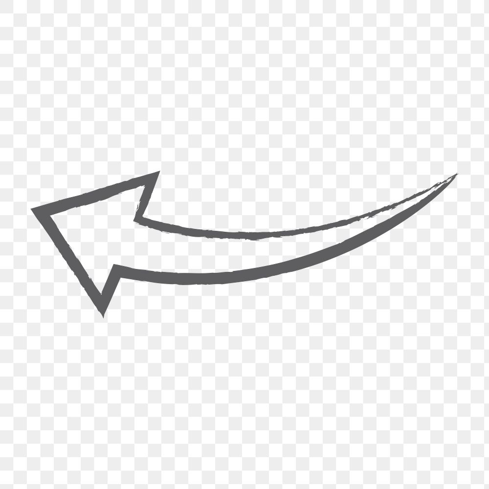 Png outline share arrow doodle icon, transparent background