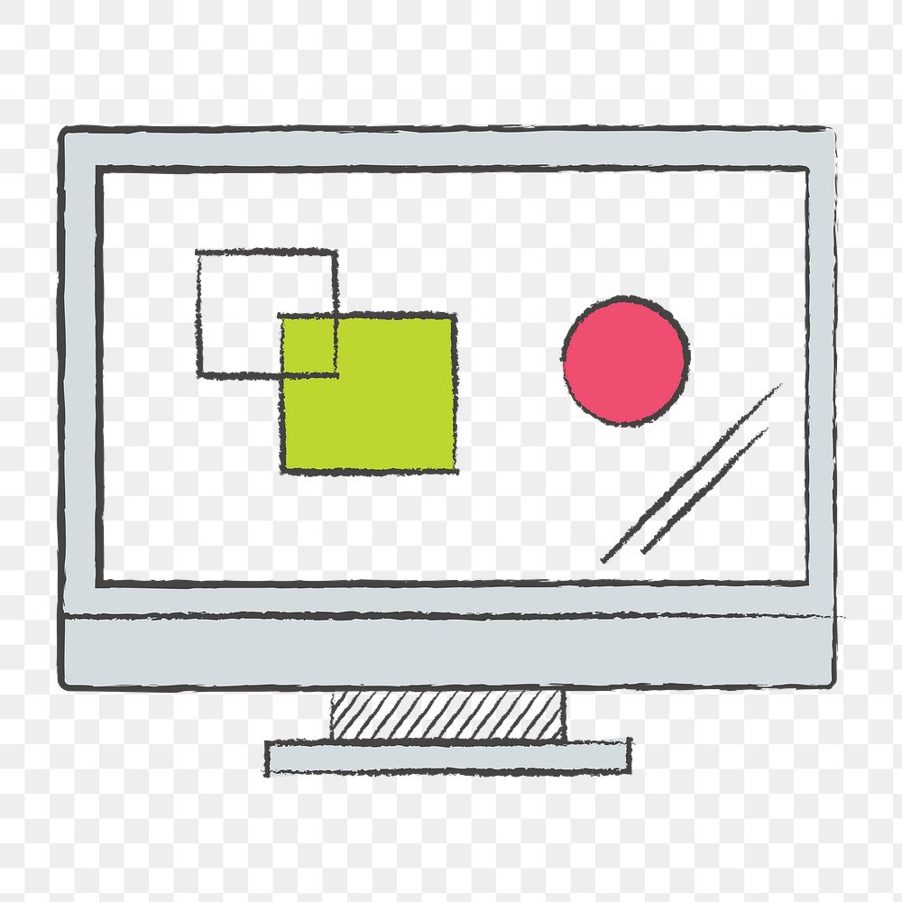 Png computer design element, transparent background