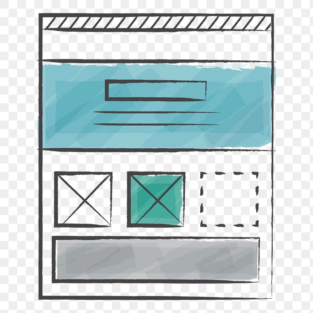 Png web page design design element, transparent background