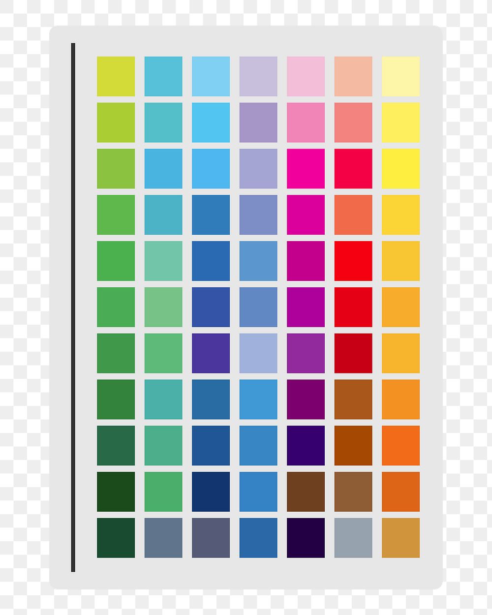Png color palette icon, transparent background