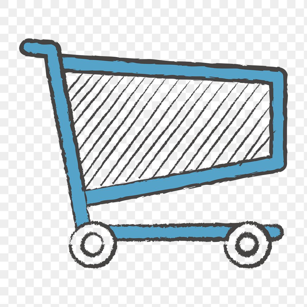 Png shopping cart icon, transparent background