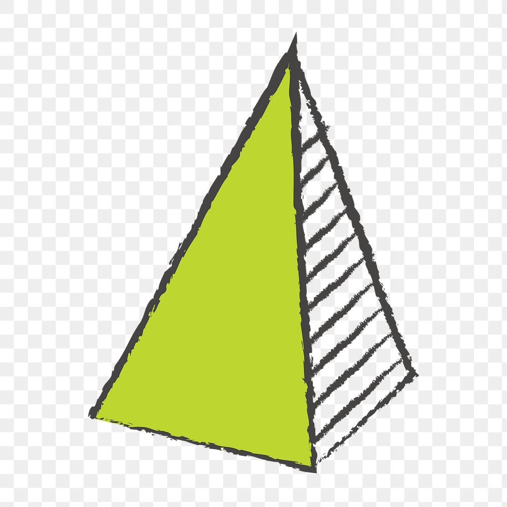 Png green prism design element, transparent background
