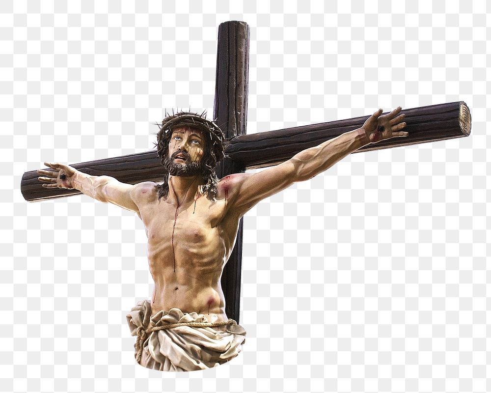 PNG Jesus on cross, collage element, transparent background