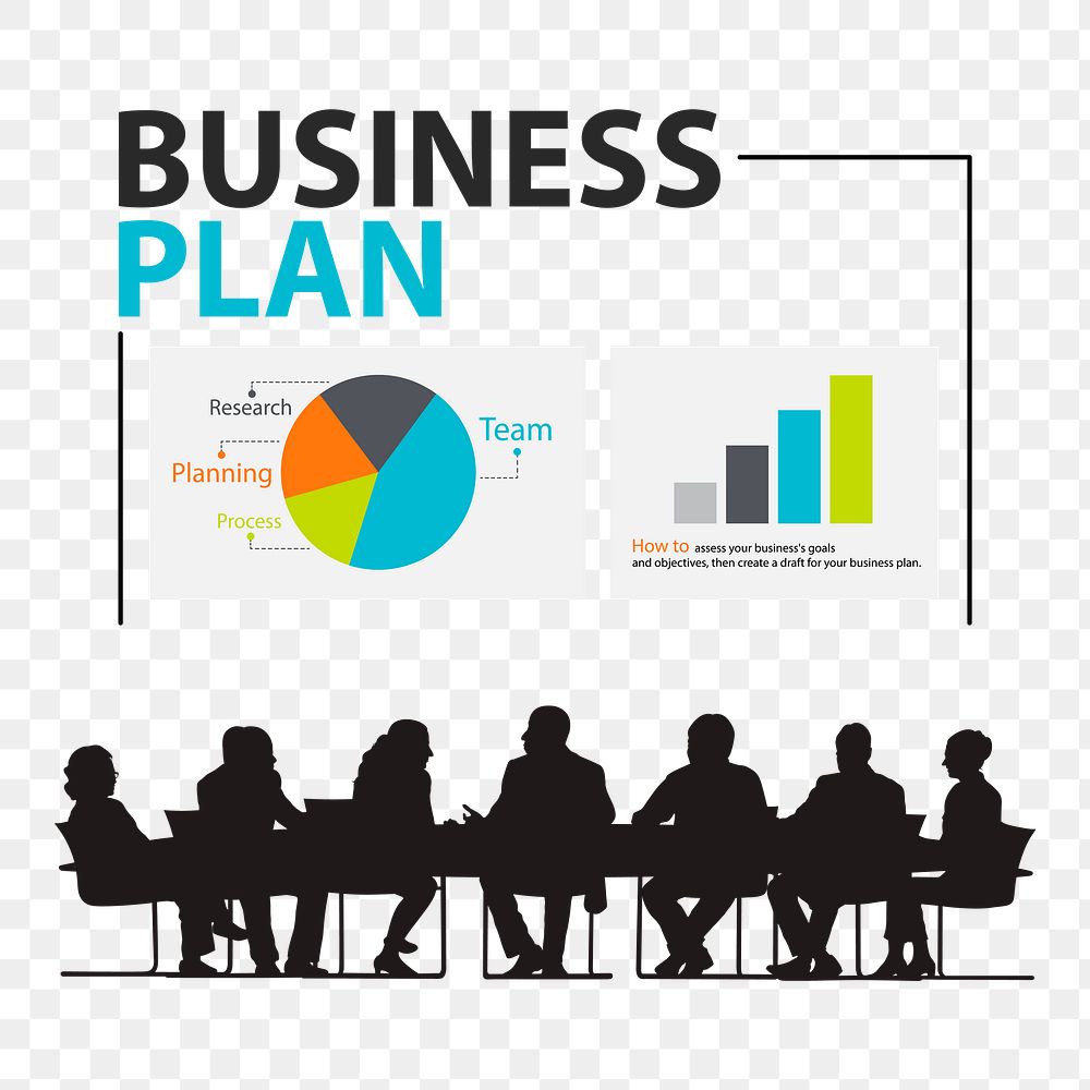 Png business planning  design element, transparent background