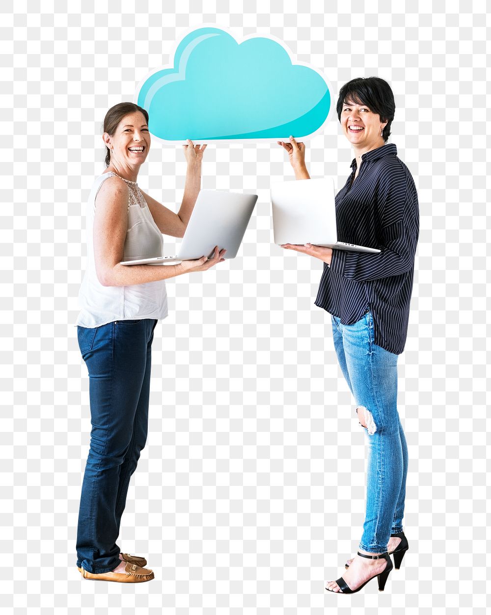 Png Women cloud network, transparent background