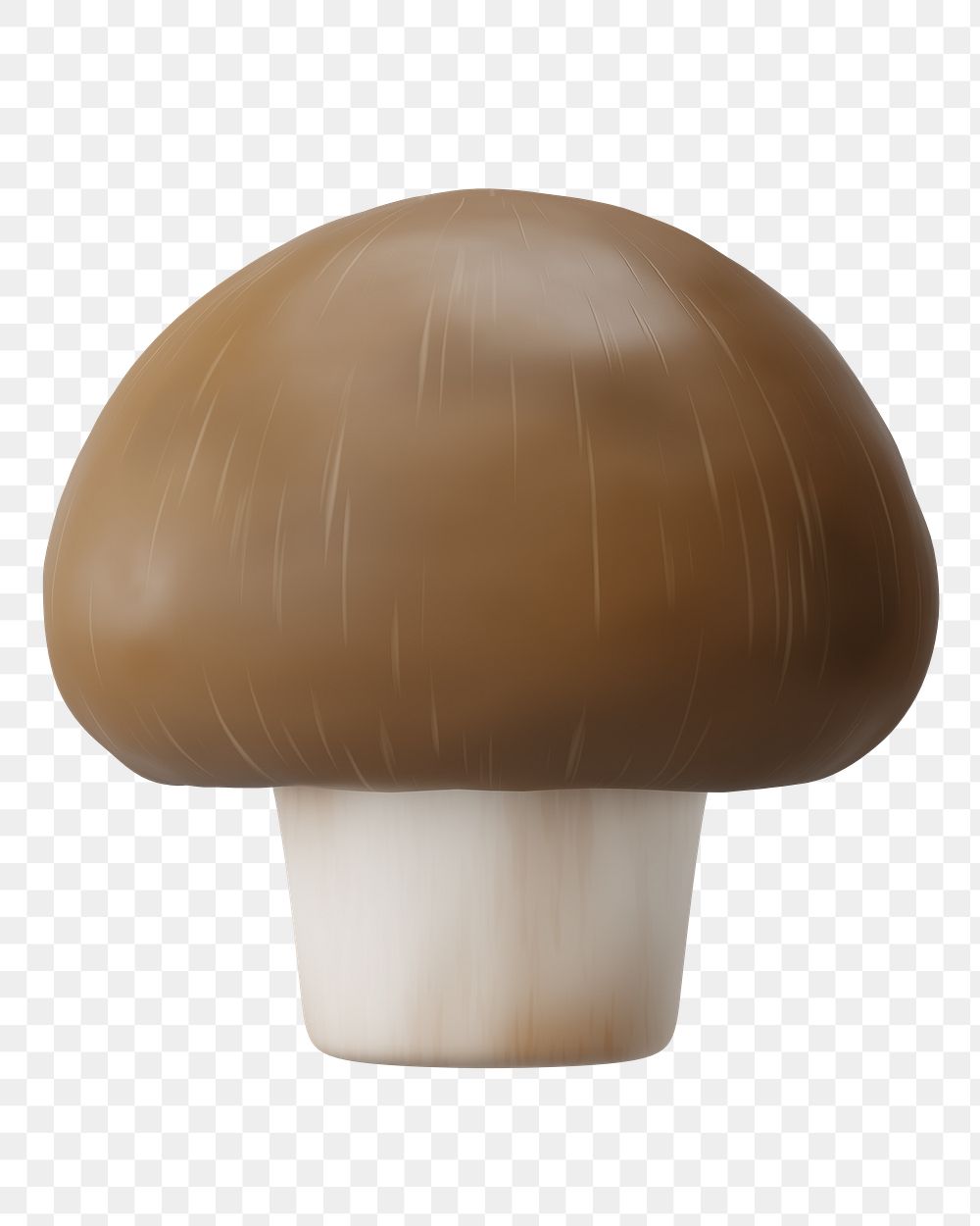 PNG 3D mushroom vegetable, element illustration, transparent background