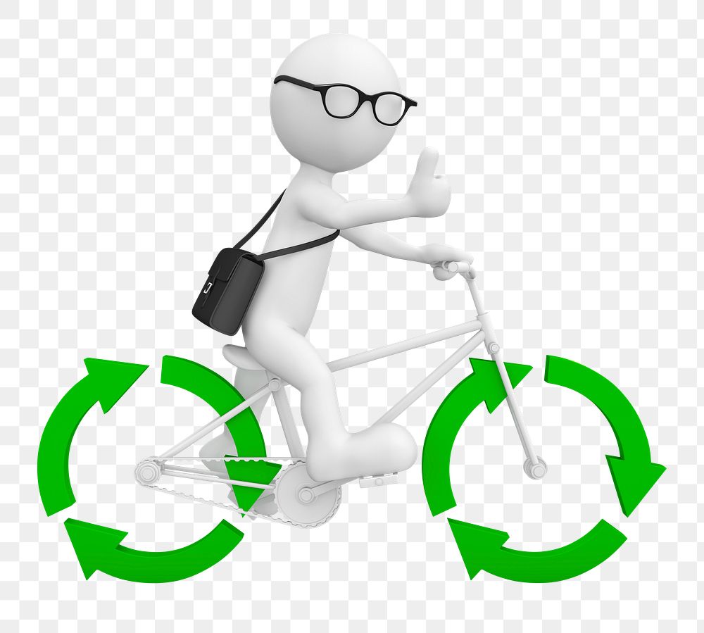 Recycle png 3D illustration, transparent background