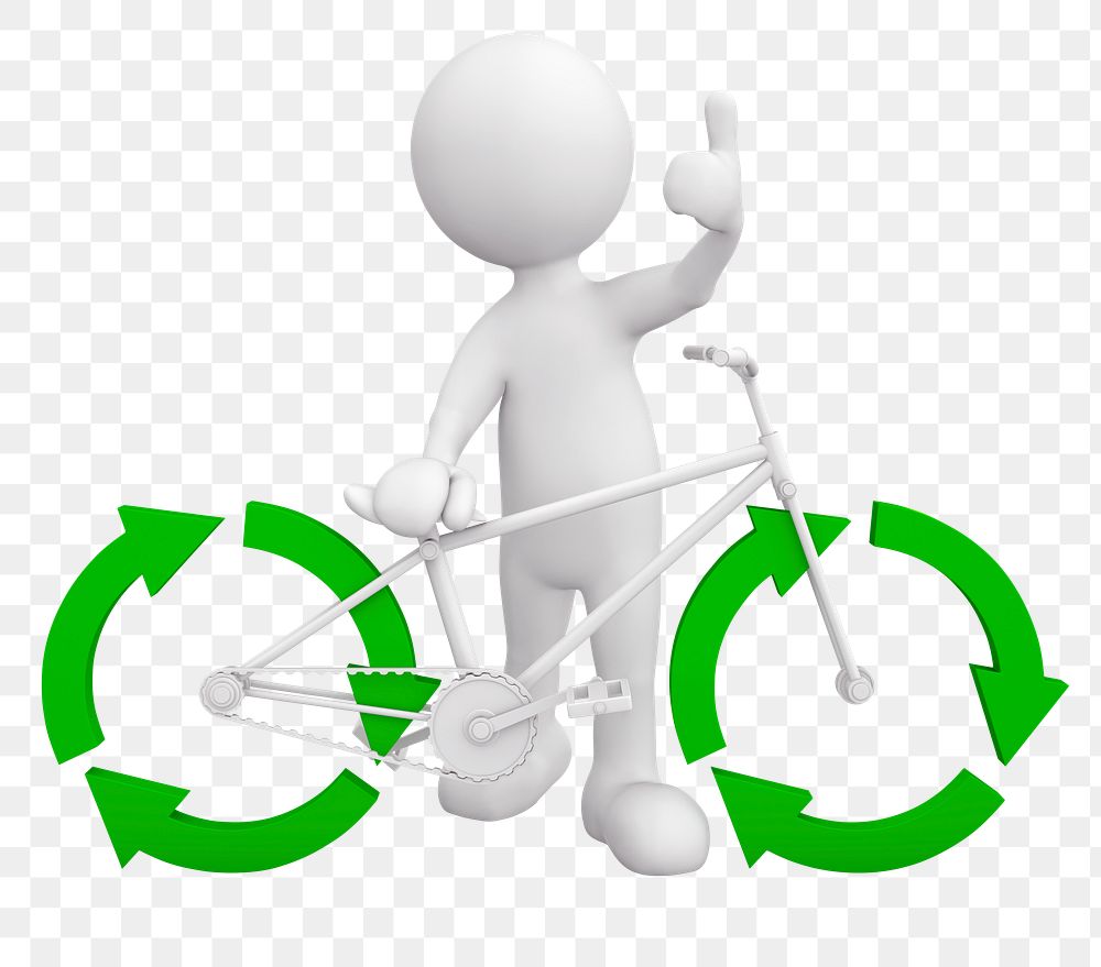 Recycle png 3D illustration, transparent background