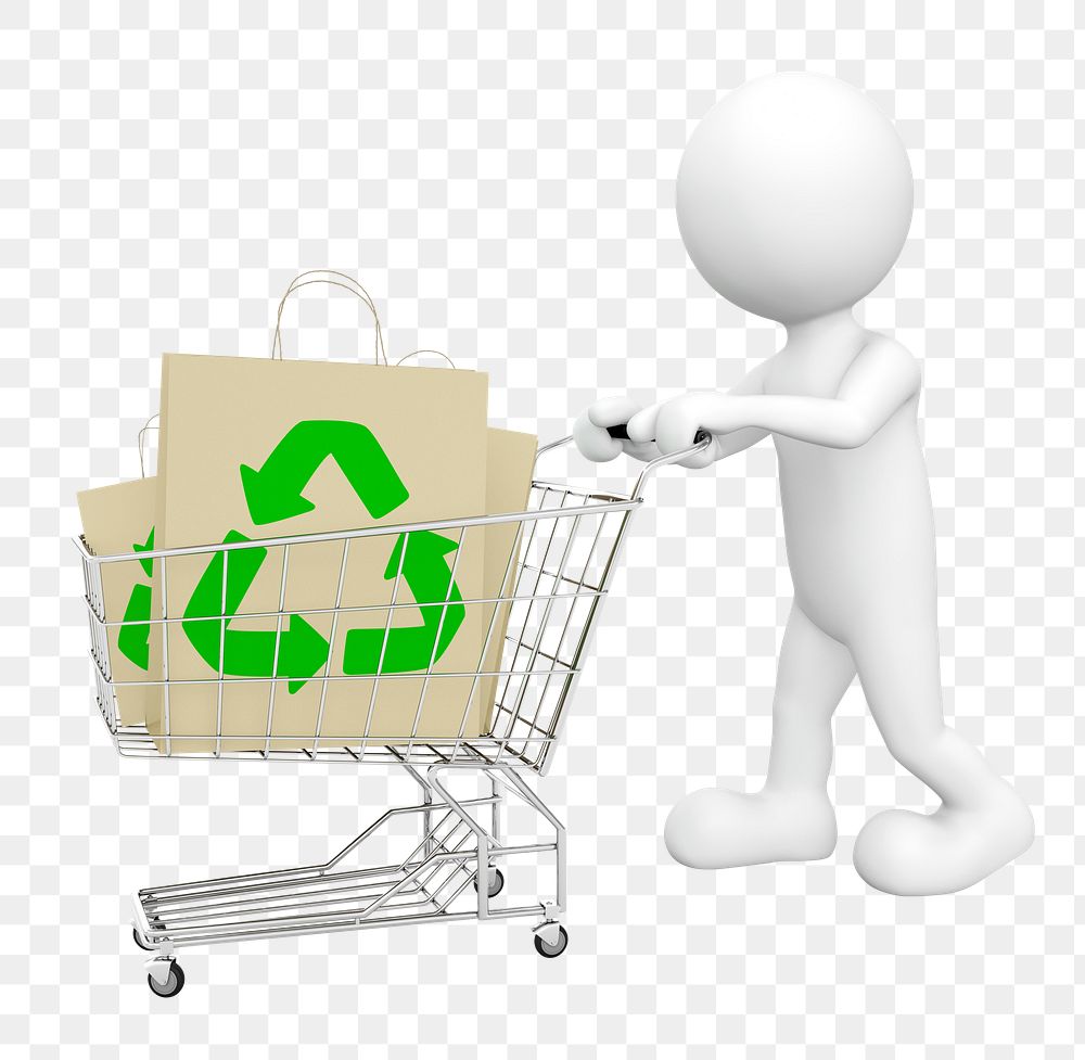 Recycle png 3D illustration, transparent background