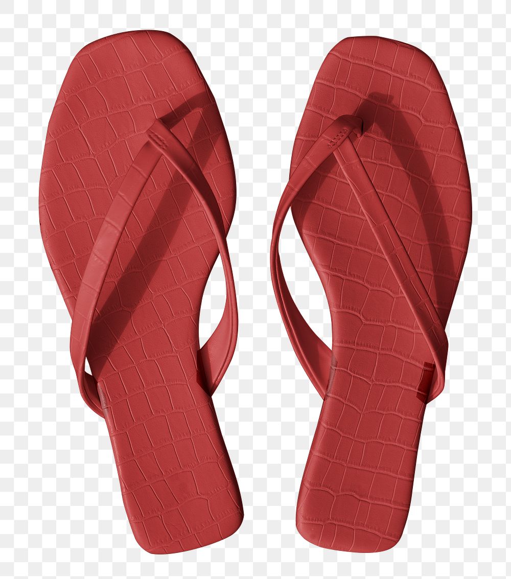 Red sandals png shoes, transparent background