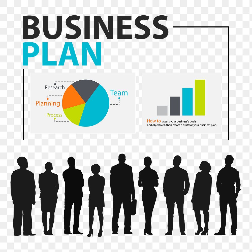 Png business plan design element, transparent background
