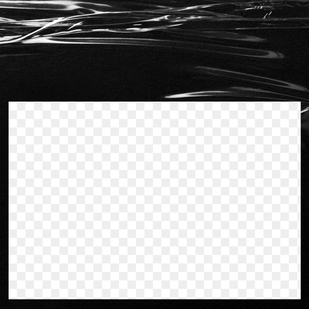 Png black plastic frame on transparent background