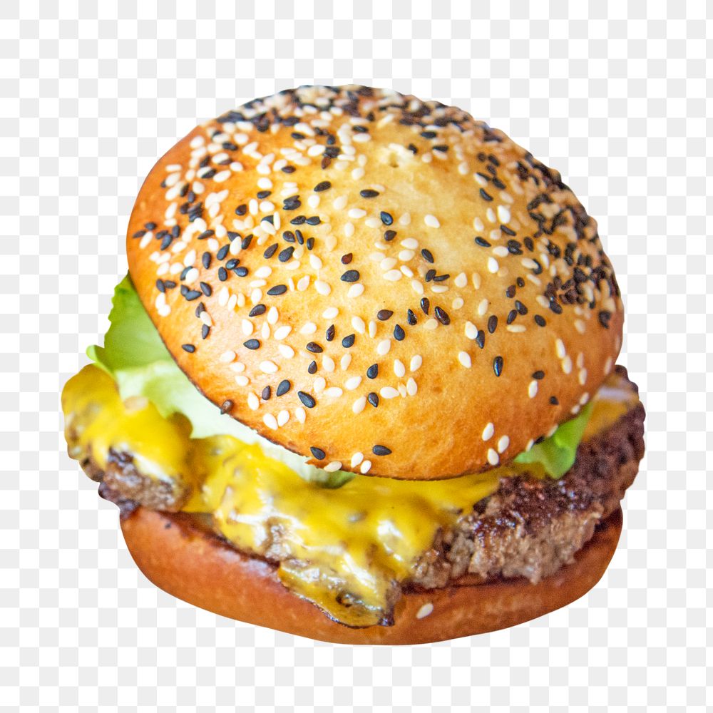 Burger png collage element, transparent background
