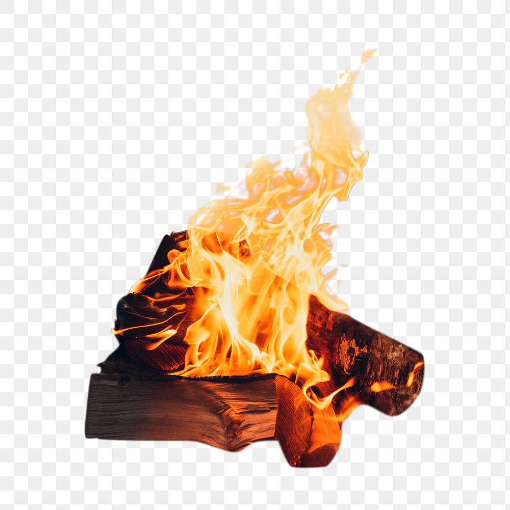 PNG Summer bonfire, transparent background