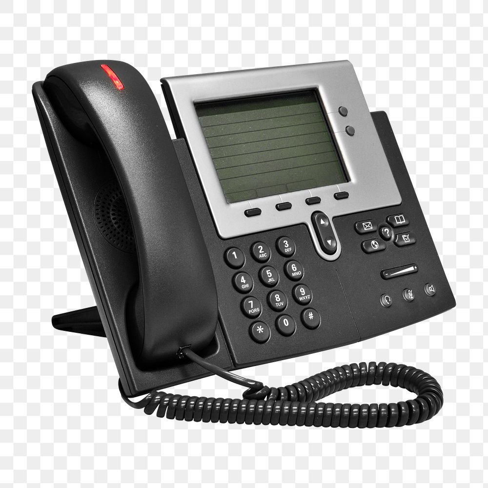 Desk phone png, isolated object, transparent background