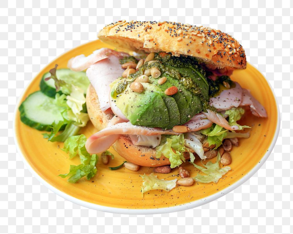 Sandwich png collage element, transparent background